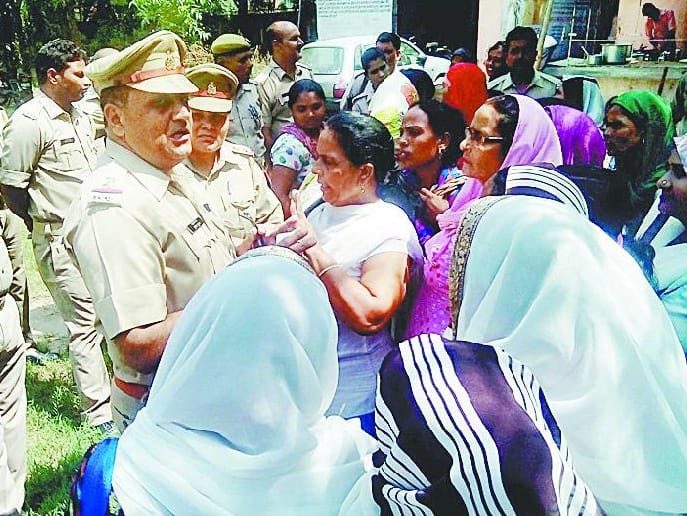 uproar in Collectorate, an altercation with police