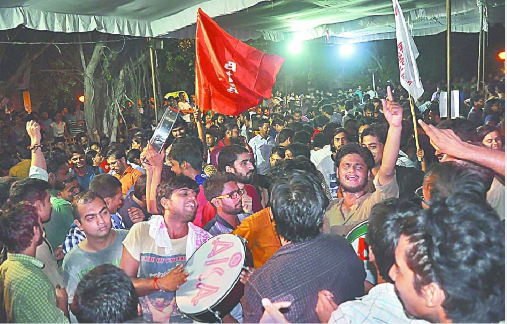 JNU students union election result left won many seats