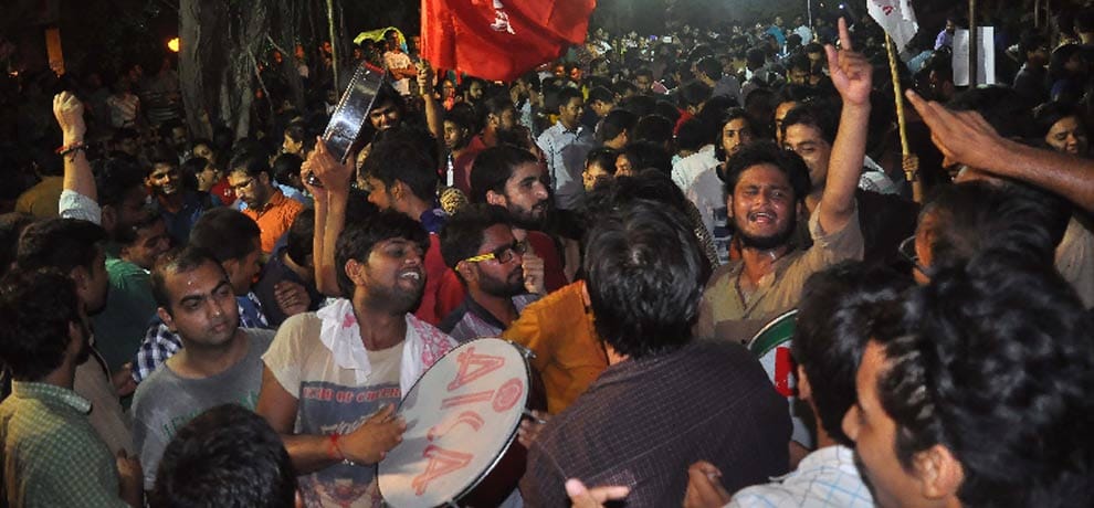 first time in jnu history abvp got worst defeat in student election
