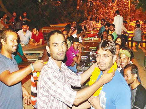 Mukesh won counselor position at JNU