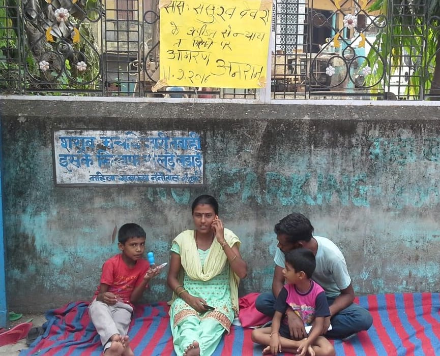 woman death Strike front of police station