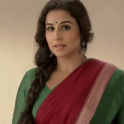 arguement for vidya balan saree in an advertisement