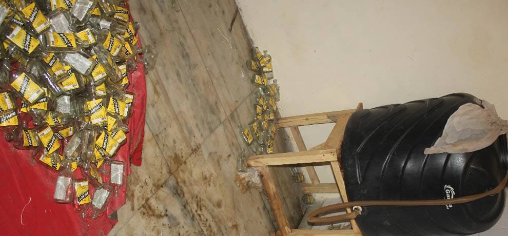 Mansion was in liquor factory, branded alcohol at night would make in a snap