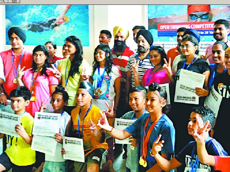 Baba Banda Singh Bahadur Engineering College, swimming competition, the students Ftehgdha Sahib