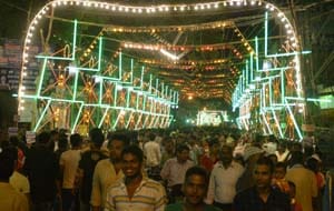Sadar Bazar is aglow Rajapur