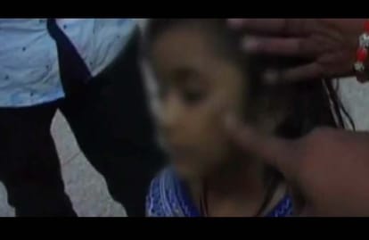 a father beats her daughter for study in indore