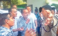 doctors, demonstration, transfer to pakistan, rally, karnal