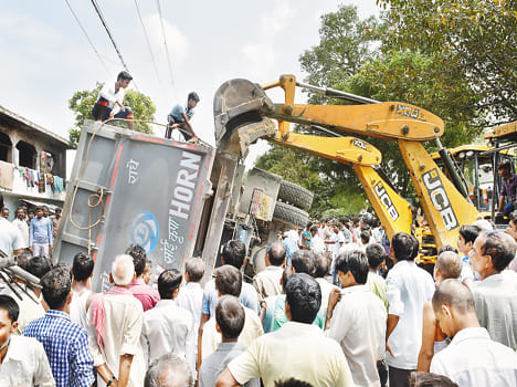 dumper crushed