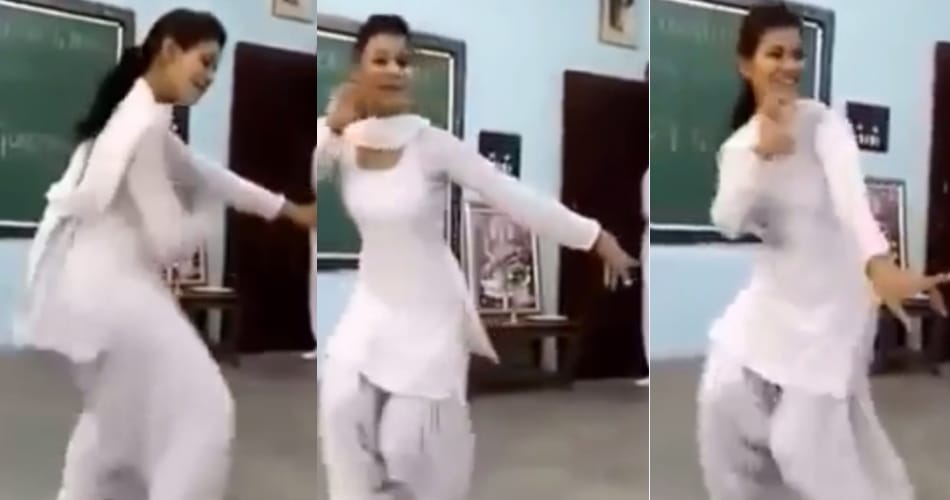 school girl dancing like singer and dancer sapna chaudhary, video viral on social media