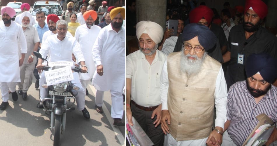 Parkash singh badal on congress no confidence bill