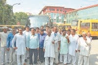 school bus, stop, driver, panipat