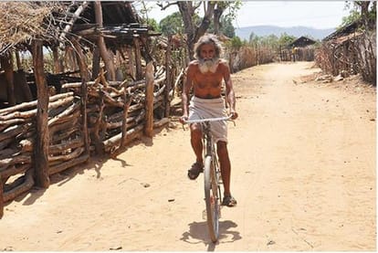Raguram's teacher imparting education to tribals