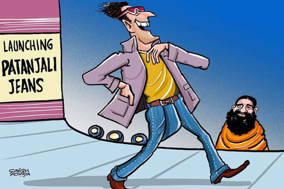 twitter trolls Patanjali jeans and various swadshi designs 