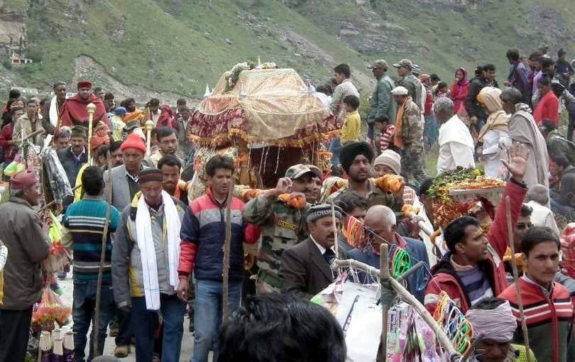 badrinath went to mana village to meet his mother.