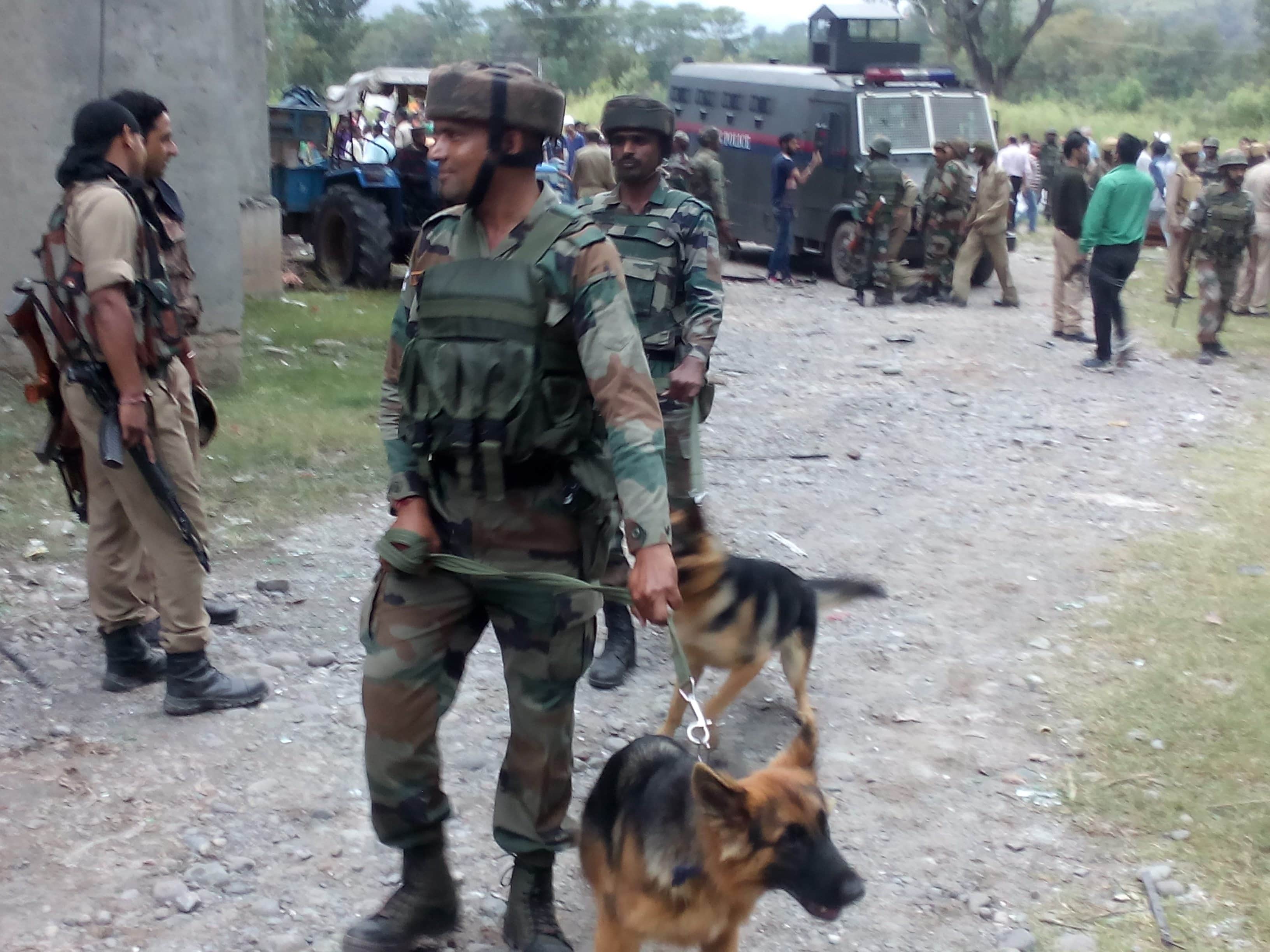 militants trying to destroy evidence