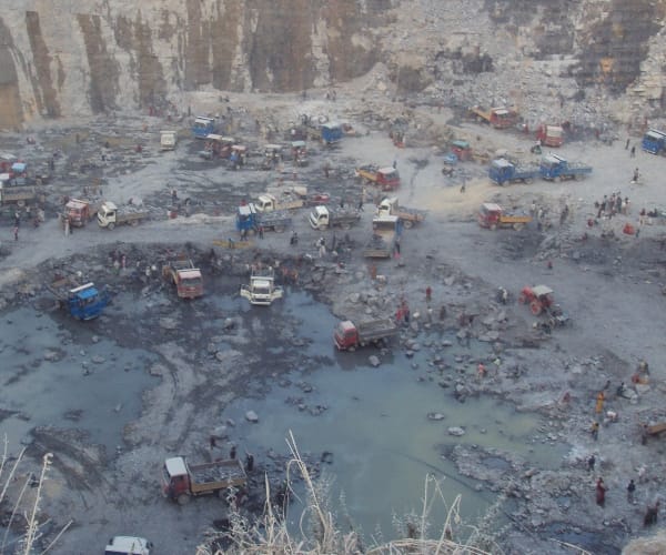 Illegal mining in Uttar Pradesh.