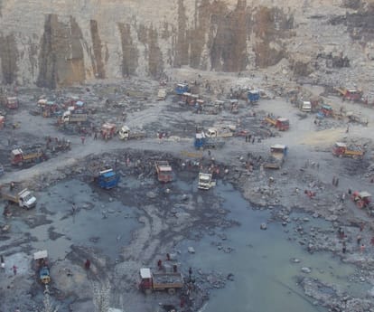 Illegal mining in Uttar Pradesh.