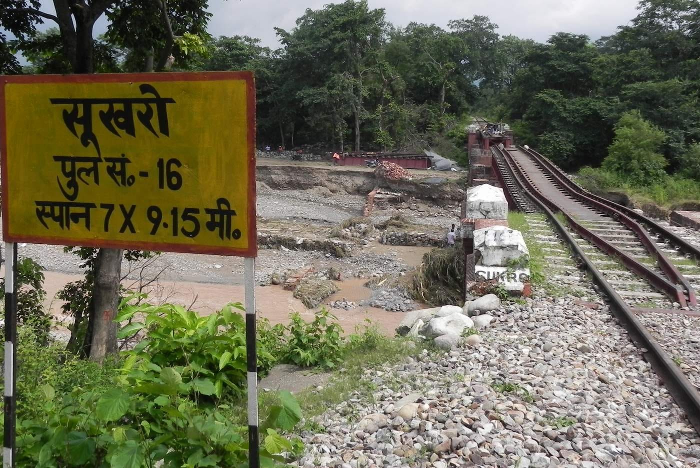 another pillar of rail bridge Collapsed.