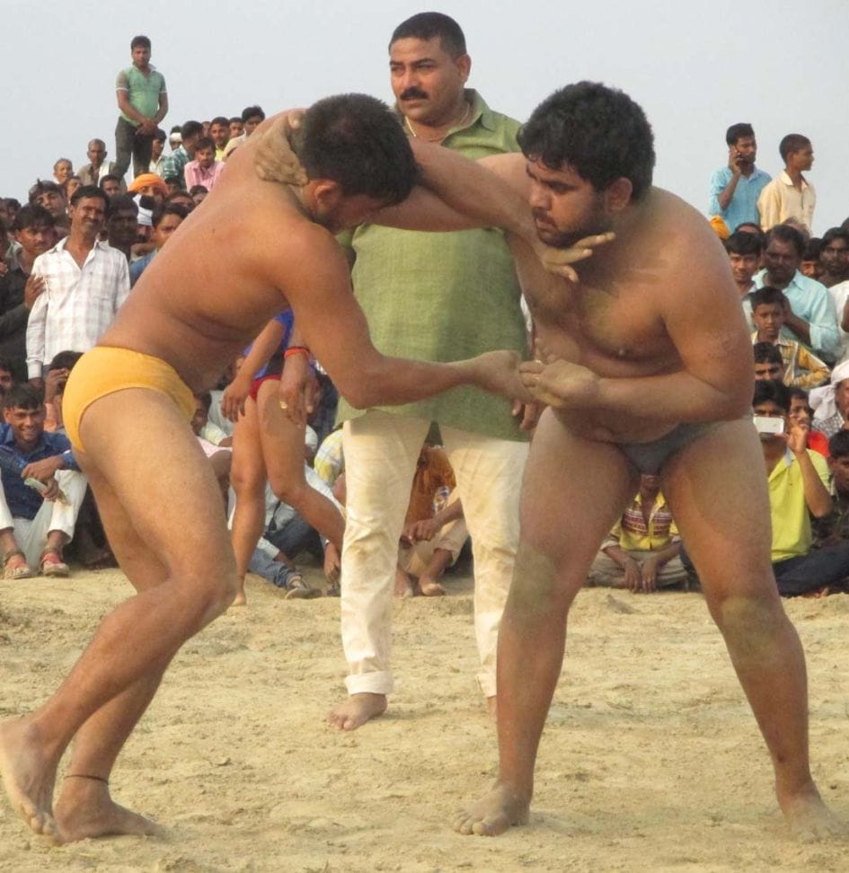 Jathra flag won by wrestling