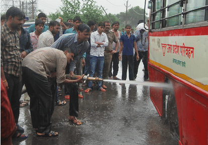 High tension wire fell on the bus, killing seven