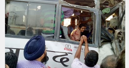 two people including driver died in bus accident in jalandhar