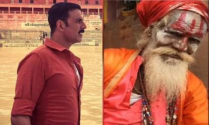 Akshay Kumar interviewing a sadhu in varanasi