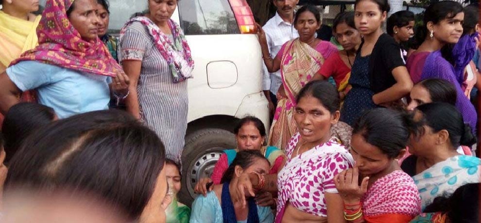 Roadways bus upturned in the ditch , 40 injured