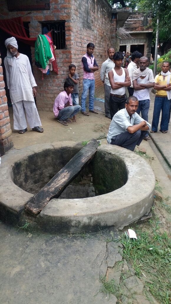  down into the well 