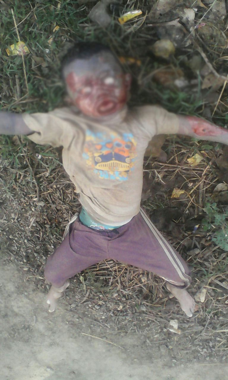 sensation of the body of blood-soaked streets