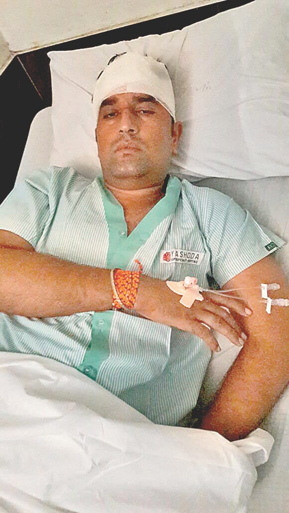 Threw stones at police, one injured