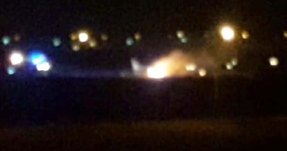 fire after blast in jaguar plane on ambala airforce station