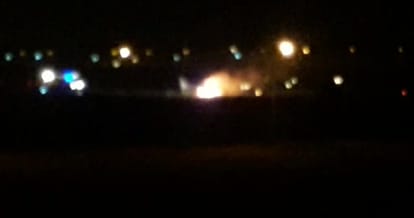 fire after blast in jaguar plane on ambala airforce station