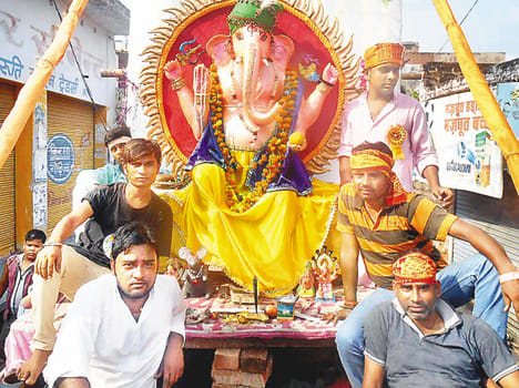 The idol immersion procession out