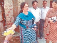 mid day meal inspection, poor arangment, teachers, kaithal