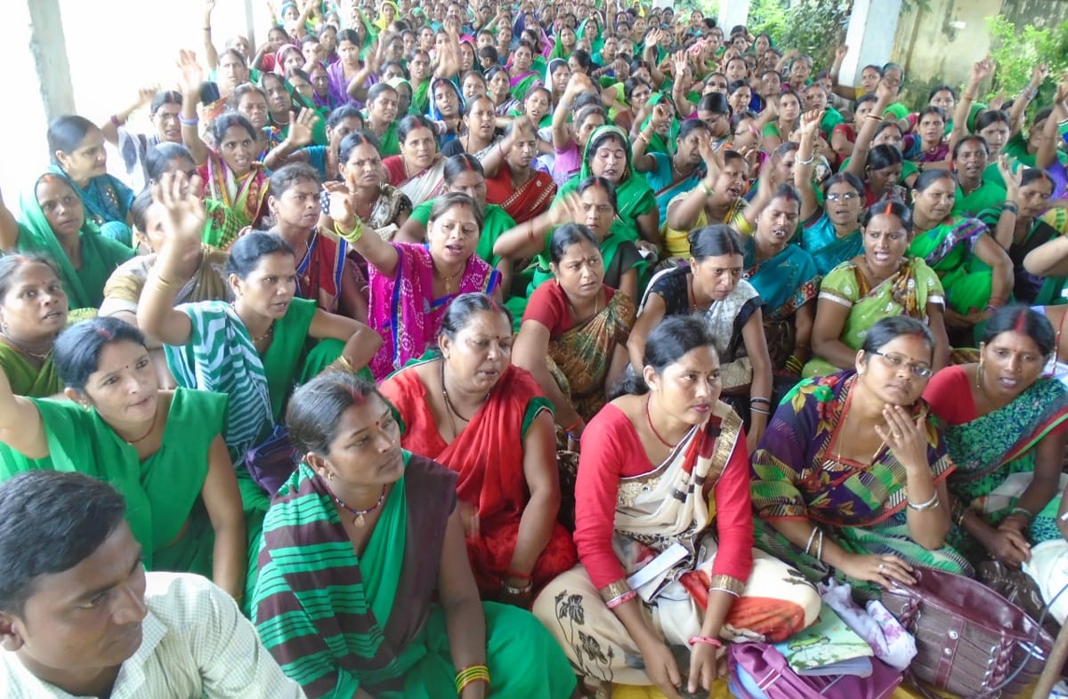 aanganbadee worker protest
