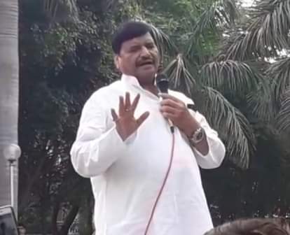 Shivpal Yadav adress supporters in Saifai
