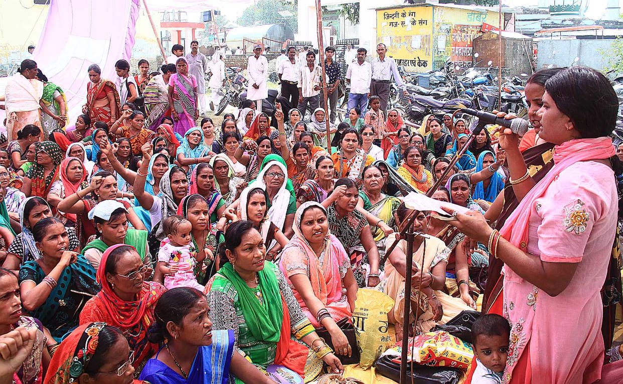 Anganwadi workers in Increasing fury