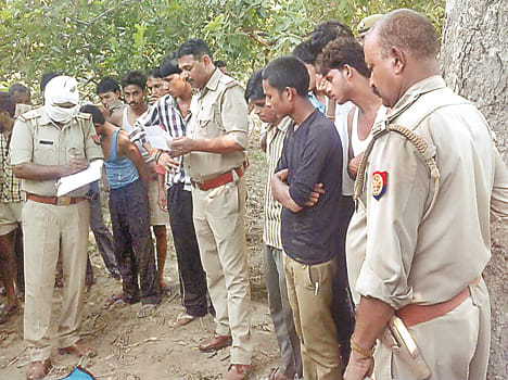 The body was found hanging from a tree in the middle of the orchard of guava