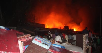 Chandigarh, Sector 52, furniture market, seven shops catch fire