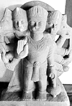 Farm out of the five-faced statue of Hanuman