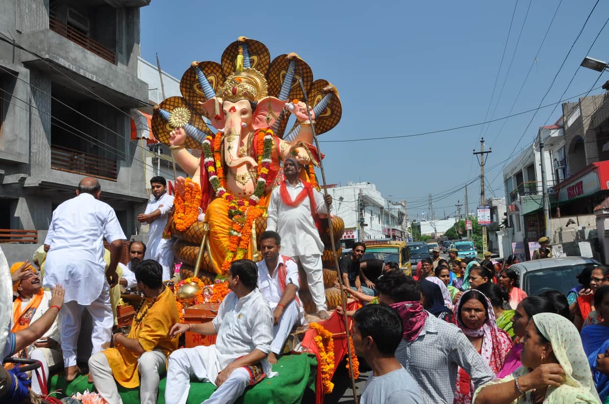 Ganesh murti immersion in jammu