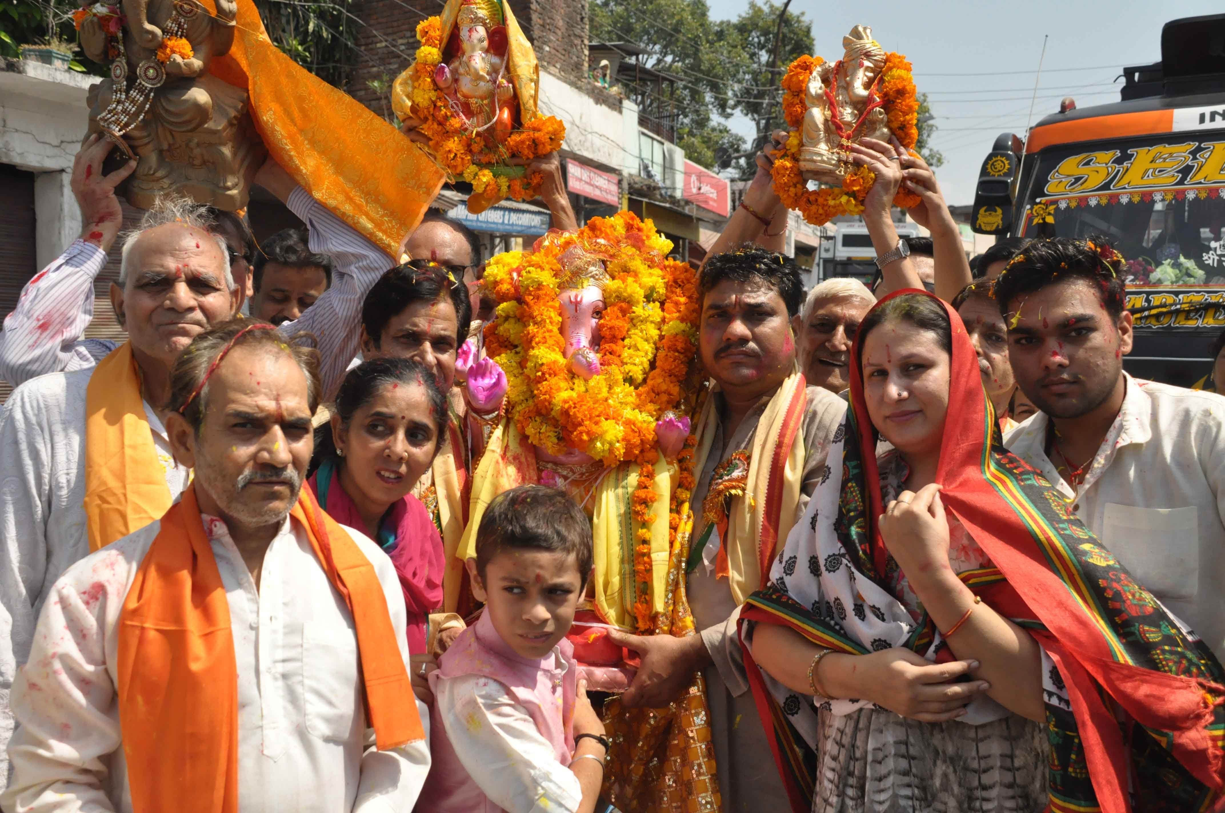 Ganesh murti immersion in jammu
