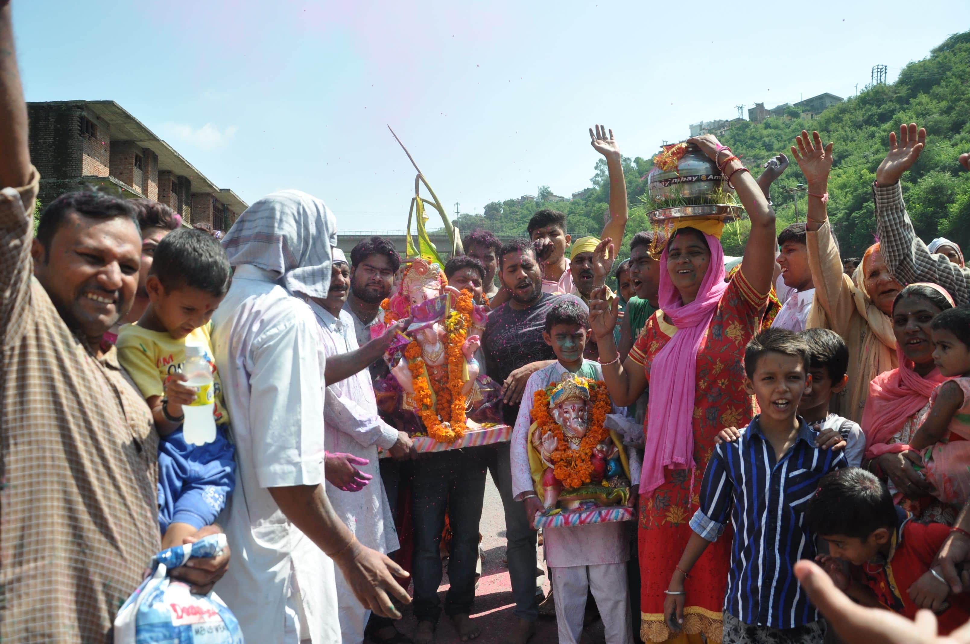 Ganesh murti immersion in jammu