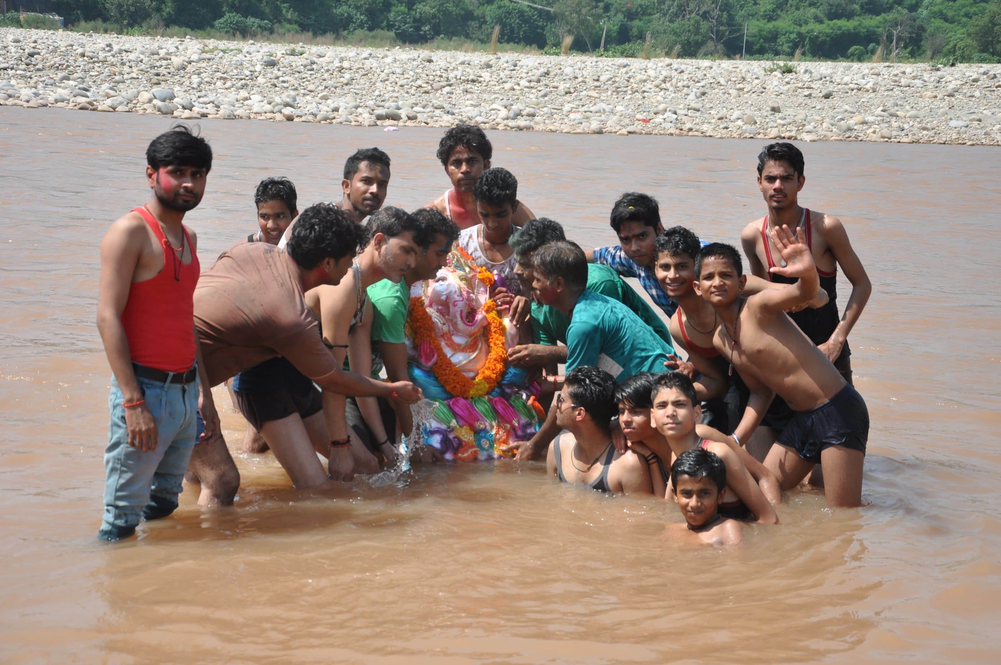 Ganesh murti immersion in jammu