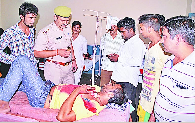 Three young men with knives attacked on