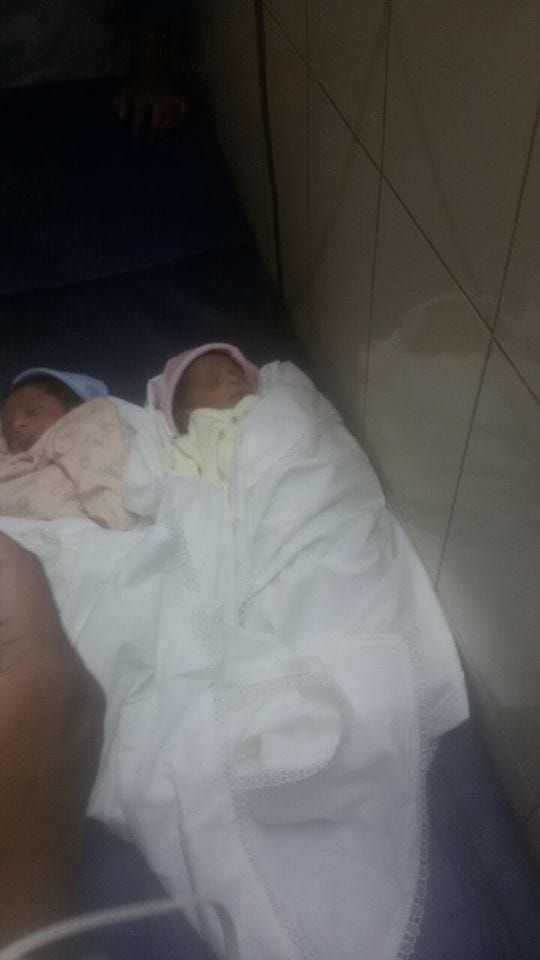 new born two girl babies left on house door by mother in panipat