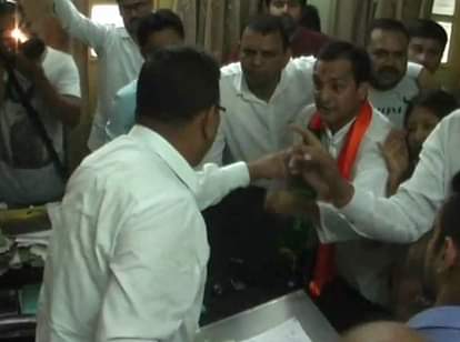 Protest against PWD workers in Haldwani