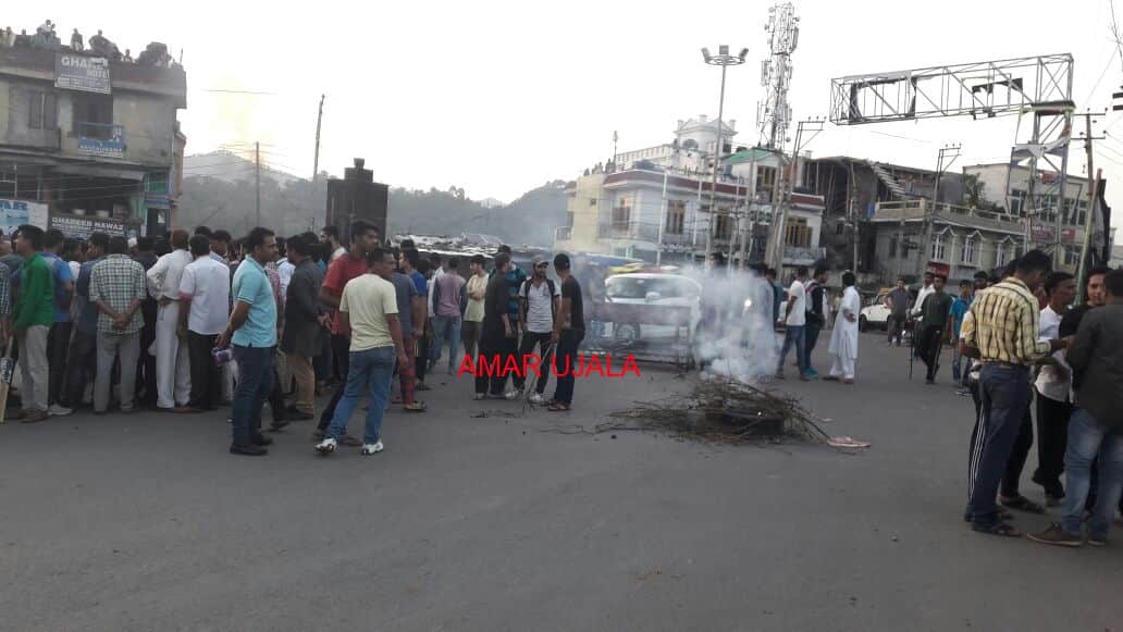 violence protest in rajouri, curfew continue