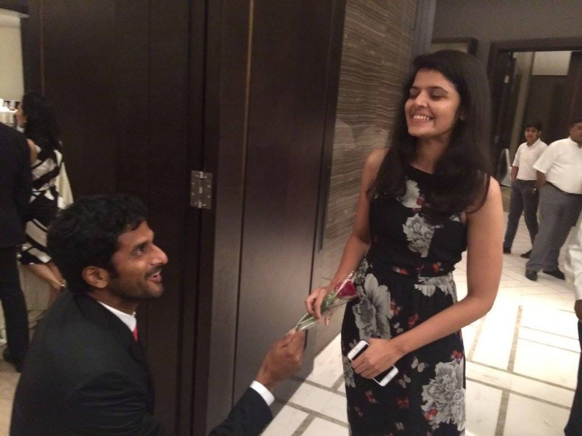 Saketh Myneni proposes to girlfriend at Davis Cup dinner