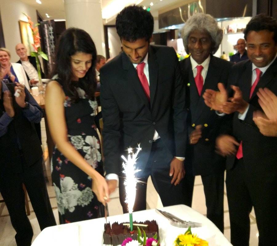 Saketh Myneni proposes to girlfriend at Davis Cup dinner